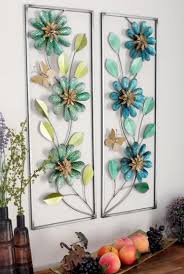 2 Piece Fl Metal Wall Decor Set