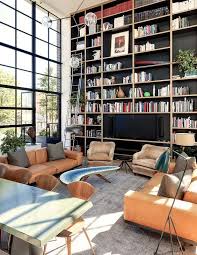 Home Library In A Living Room