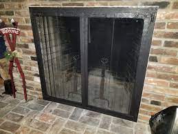 Bi Fold Glass Fireplace Doors