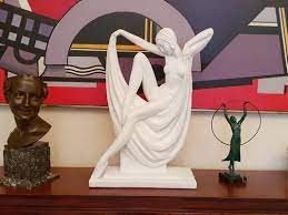 art deco style sculpture by a davel