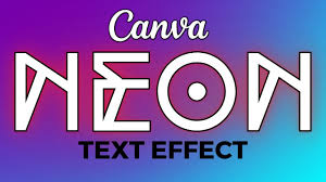 neon text effect canva you