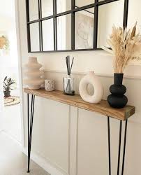 Narrow Console Table With Hairpin Legs