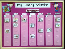 Weekly Kids Calendar Schedule Activity Chore Chart
