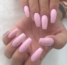 Coffin nails;almond nails;gel nails;prom nails;kylie jenner nails;rose gold nails. Beautiful Pink Coffin Nails Baby Pink Nails Trendy Nails Pink Acrylic Nails