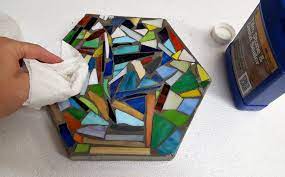 Stepping Stone With Scrap Glass