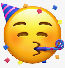 This emoji shows a yellow emoji face with a sad mouth and big cute eyes. Face With Party Horn And Party Hat Emoji Face Party Face Emoji Apple Png Image Transparent Png Free Download On Seekpng