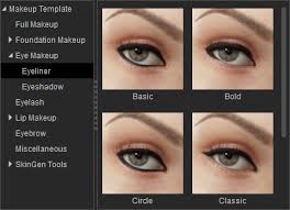 using eye makeup templates
