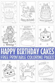 birthday cake coloring pages for kids