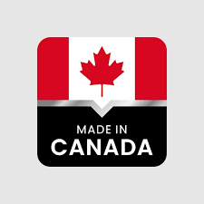 made in canada label for logo design