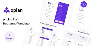 xplan pricing table bootstrap 5 html