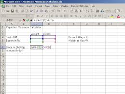 Here is a collection of free excel templates. Creating A Repetition Maximums Calculator