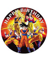 Goku is a character from the animation dragon ball z. Amazon Com My Smart Choice 7 5 Edible Cake Toppers Dbz Goku Grocery Gourmet Food