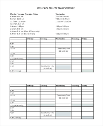 College Class Schedule Printable Vuthanews Info