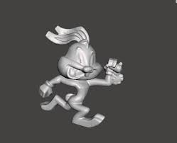stl file looney tunes figure bugs bunny