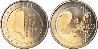 Netherlands, 2 Euro, 2001, Utrecht, , Bi-Metallic, KM:241 | European Coins