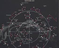 Vintage Astronomy Star Map Star Chart Star Constellation
