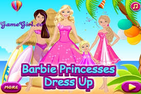 barbie princesses dress up dressing