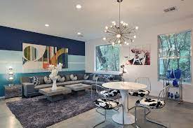 Living Rooms With Striped Accent Walls