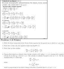 Solved Fluid Dynamics Problem 3c And