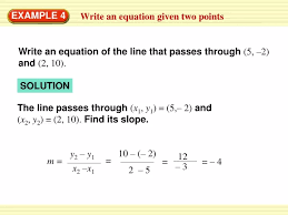 An Equation Given Two Points Powerpoint