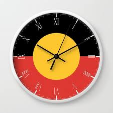Australian Aboriginal Flag Wall Clock