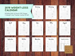 To help my little business survive, please don't post your tracker blank or send it to anyone else! Pin On Printable Calendar Weight Loss Calendar 2019 Diet Planner New Year Resolution 2019 Weight Loss Tracker Monthly Weight Loss Planner Pdf Downl
