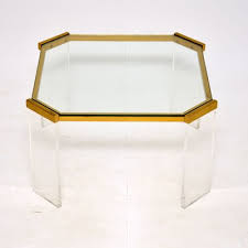 French Brass Acrylic Coffee Table