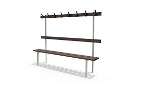Floor Wall Mounted Bench With Backrest