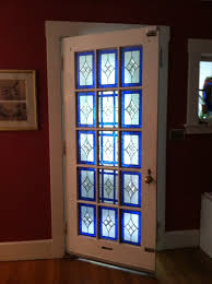 Stained Glass Beveled French Door