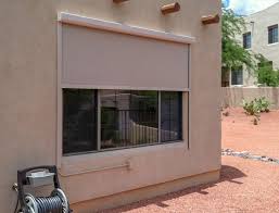 Solar heat blocking shades go on the outside of your windows. Citadel Classic High Wind Outdoor Solar Shades North Solar Screen