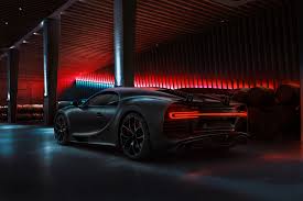 black bugatti chiron 2020 rear