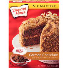 Easy kits & mega cookies. Duncan Hines Signature Perfectly Moist German Chocolate Cake Mix 15 25 Oz Not Mapped Meijer Grocery Pharmacy Home More