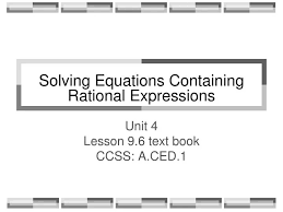 Ppt Solving Equations Containing
