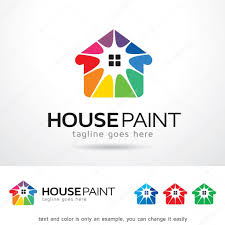 house paint logo template design vector