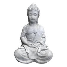 Durx Litecrete 25 6 In H Lightweight Concrete Sitting Meditating Buddha Statues