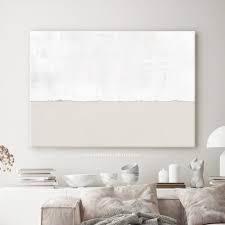 Minimal Beige And White Canvas Wall Art