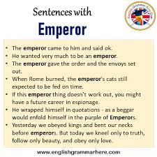 english sentences for emperor