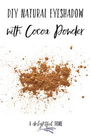 make cocoa powder eye shadow diy