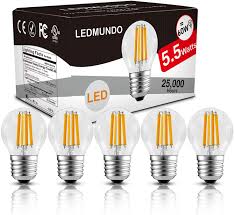 806 Lumen E26 Led Light Bulbs 60 Watt Equivalent Led Edison Bulb Fully Dimmable Ledmundo 2700k Warm White Chandelier Led Bulb Ul Listed Led Globe Lighting Bulbs No Flickering Pack Of 5 Amazon Com