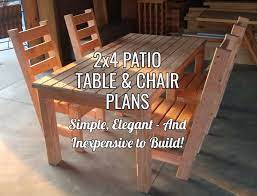 Chairs Diy Patio Table Diy Outdoor Table