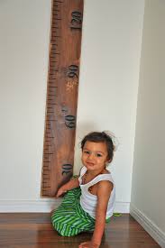 Growth Chart Vintage Wooden Ruler With Measurements In
