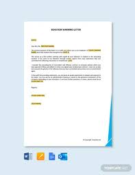 behavior warning letter 10 exles