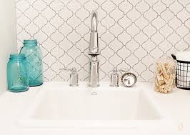 Adding a backsplash is a great way to enhance the appearance of your bathroom. Home Depot Design Ideas