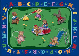 teddy bear playground daycare rug