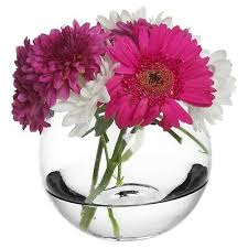 12x round glass flower vase bowl modern