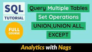 query multiple tables set operations