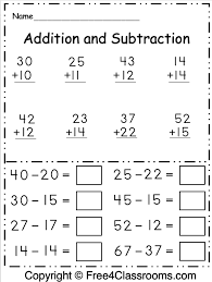 subtraction math worksheet