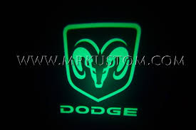 Green Dodge Ram Led Door Projector Courtesy Puddle Logo Light