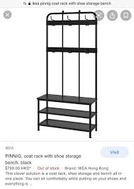 Ikea Pinnig Coat Rack With Shoes