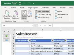 how to update a sql table from excel